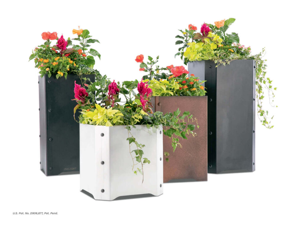 FloraForm steel planters in assorted sizes and finishes