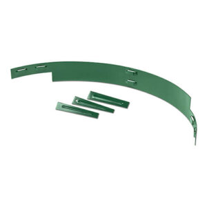 Green tree ring section with standard stakes